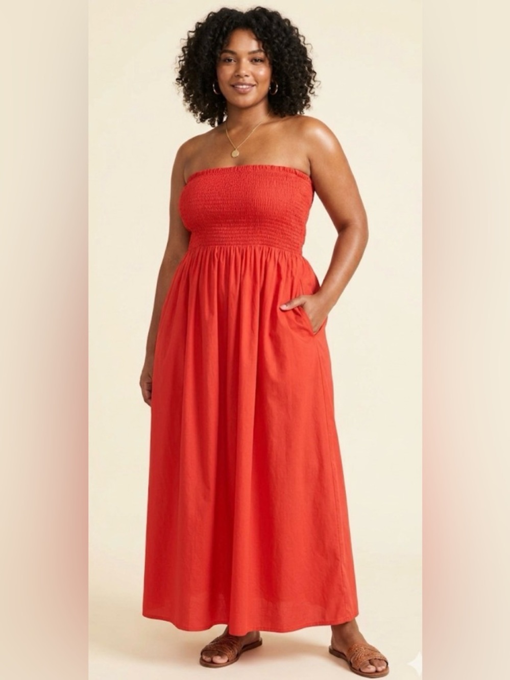 Old Navy, XXL strapless dress rouge top 100% cotton red